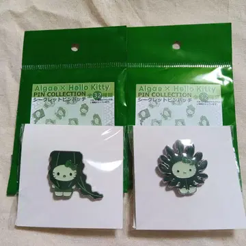 오사카 만박 일본관 해조 키티 핀 배지 와카메 마콘부