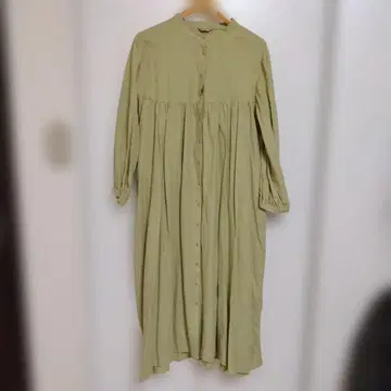 연한 그린 컬러 셔츠 원피스 사만사 모스모스