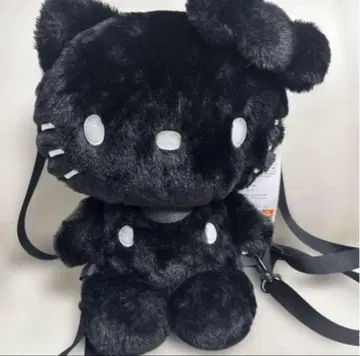 새상품 HELLO KITTY 봉제 인형 백팩 블랙 헬로키티