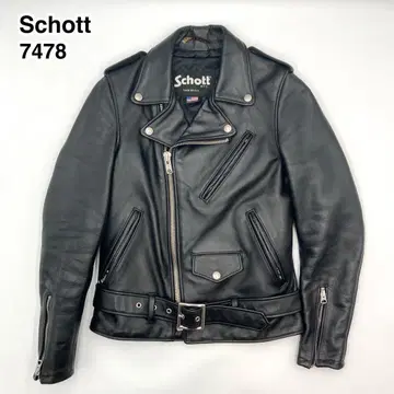 초레어! 컨디션 최상 Schott 더블 라이더 자켓 가죽 7478 XS