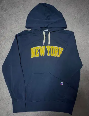Champion NEW YORK 후드티 L 사이즈 네이비