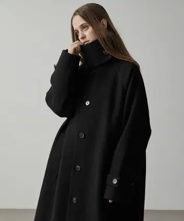 CLEL 테크 멜톤 루즈 스텐카라 코트