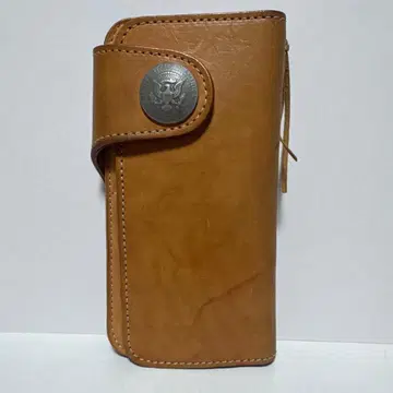 롱 지갑 가죽 체인 포함