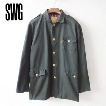 SWAGGER 스와거 밀리터리 자켓 골드 버튼 스트릿