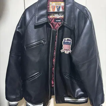 AVIREX XLARGE 블랙 가죽 자켓