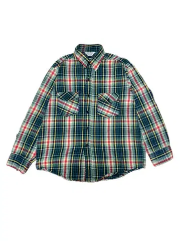 70s USA Frostproof 좋은 배색 플란넬 셔츠 빈티지