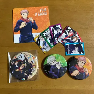 주술회전 캔뱃지 씰 코스터