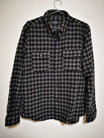 A.P.C. 체크 무늬 긴팔 셔츠 L 사이즈