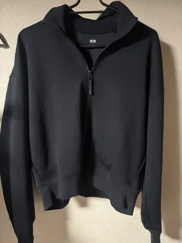 블랙 풀 집업 후드티 여성용