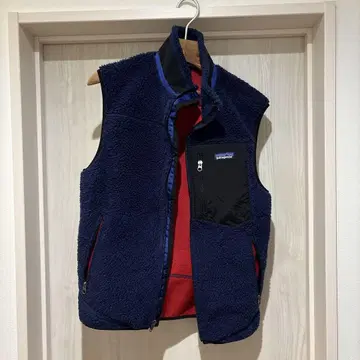patagonia 플리스 자켓 S 네이비/레드
