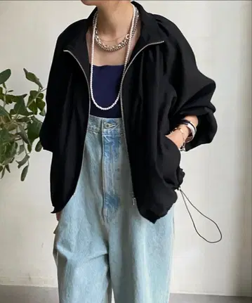 DouDou WEB 한정판 백 레이어드 블루종 거의 미사용 새상품급