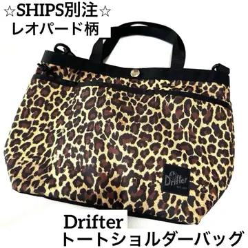Drifter 드리프터 SHIPS 별주 토트 숄더백 레오파드 무늬