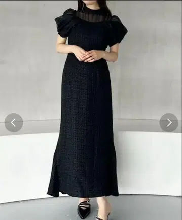 머큐리 듀오 트위드 머메이드 원피스 머큐리 듀오 M 블랙