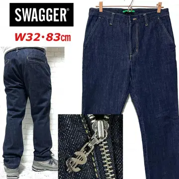 SWAGGER 다크 네이비 데님 팬츠 일본제 청바지 달러 마크