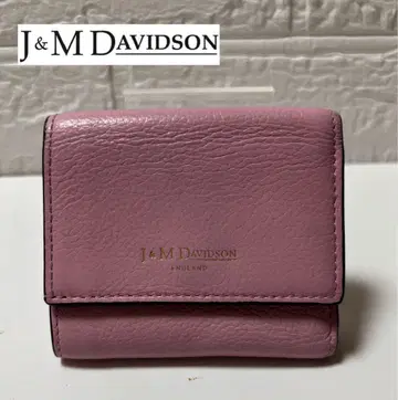 J&M DAVIDSON 핑크 접이식 지갑 컴팩트 지갑