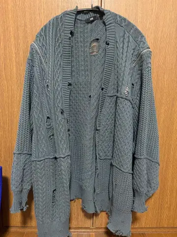 HARE BIG 데미지 ZIP 가디건