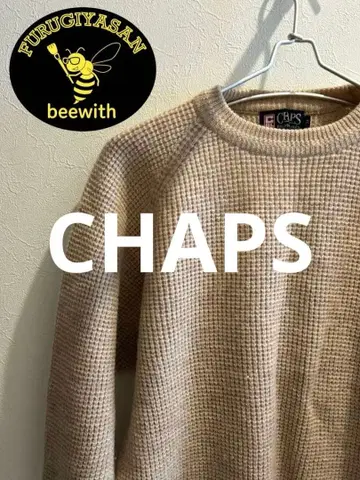 CHAPS 차프스 베이지 와플 니트 스웨터 구제 의류 M