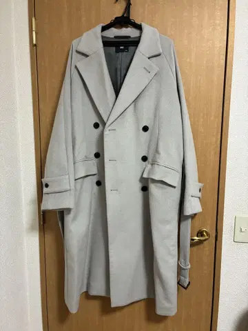 HARE 울 오버 더블 코트 겨울 롱 코트