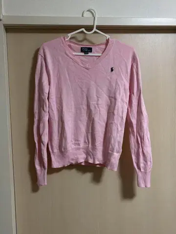 폴로 랄프 로렌 V넥 스웨터 핑크