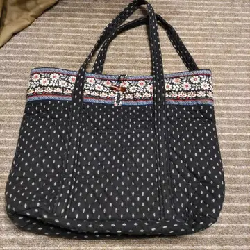 Vera Bradley 꽃무늬 올 패턴 토트백 퀼팅 다크 네이비 계열