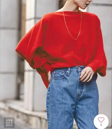 새상품급! noble 파인 울 돌먼 풀오버 레드