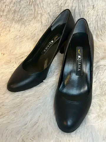 DIANA 블랙 하이힐 펌프스 다이애나 심플 에나멜