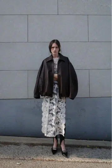 CLANE FAKE LEATHER BALLOON JACKET