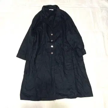 nop de nod 린넨 자켓 롱 겉옷 블랙