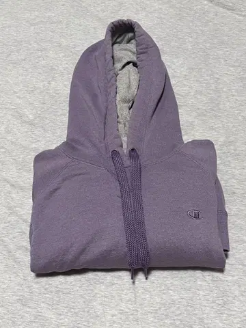Champion 퍼플 후드 부착 후드티 XL