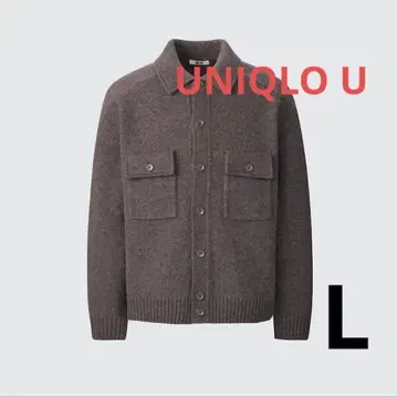 UNIQLO U 라무 니트 자켓 L 브라운