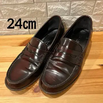 HARUTA 로퍼 다크 브라운 가죽 24cm