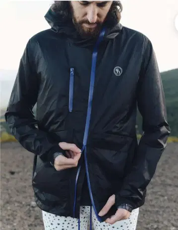charbon LIMONTA NYLON ZIP UP PARKA S