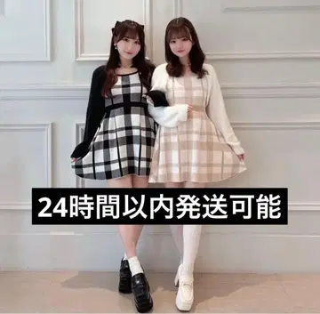 evelyn 볼레로 체크 OP 블랙 니트 원피스