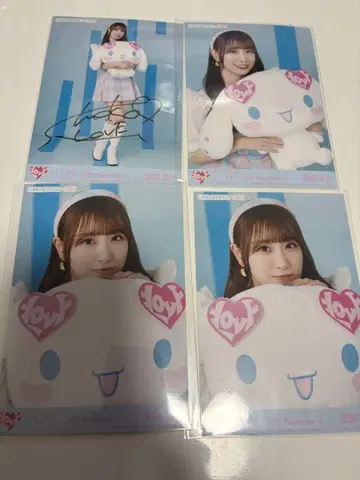 타키와키 쇼코 2025 시나몬 롤 친필 사인 브로마이드 컴프 세트