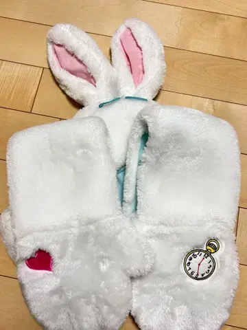 디즈니 화이트 토끼 이상한 나라의 앨리스 머플러