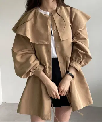 andme 2way 케이프 칼라 마운틴 후드티 베이지