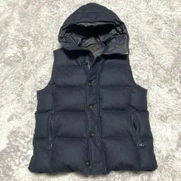 새상품급 레어 유니버설 랭귀지 카노니코 다운 베스트 네이비 울 M