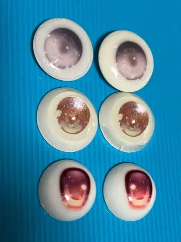 딜러제 인형 안구 핑크 레진 안구, 데칼 안구 3쌍