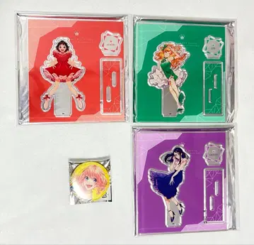HoneyWorks 아크릴 스탠드 3개 + 캔뱃지 1개 4개 세트