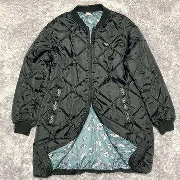 새상품급 록시 ROXY 다운 자켓 블랙 안감 화려한 무늬 퀼팅