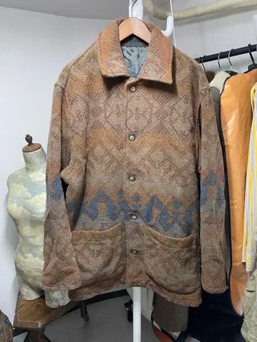 BEST COMPANY 네이티브 무늬 코트 커버올