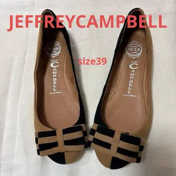 JEFFREYCAMPBELL 리본 포함 플랫슈즈 베이지 블랙