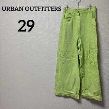 1점 한정 URBAN OUTFITTERS [29] 형광 그린 와이드 팬츠