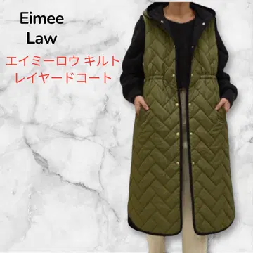 Eimee Law 에이미 로우 보아 & 퀼트 레이어드 코트 멀티 웨이