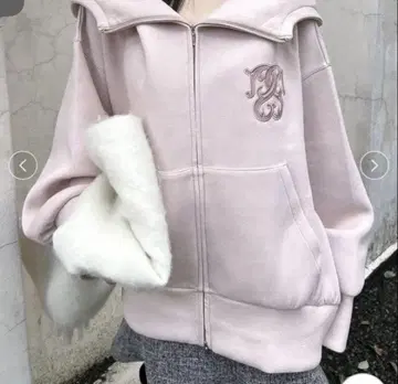 snidel 볼륨 후드티 핑크