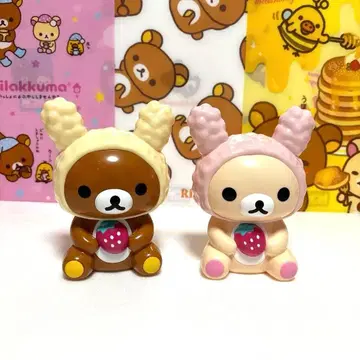 리락쿠마와 코리락쿠마 저금통, 둘 다 높이 15cm