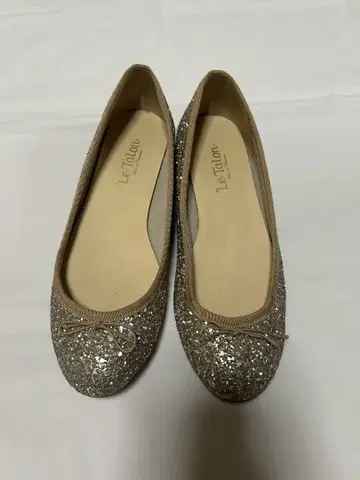 LE TALON 루타롱 글리터 발레 슈즈/골드 37 23.5cm