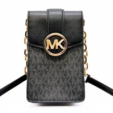 상당히 새상품급 마이클코어스 스마트폰 숄더 블랙 골드 체인