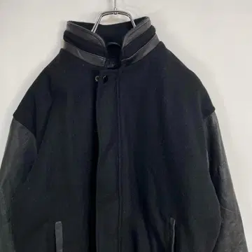 MID LAND 울 가죽 스타디움 점퍼 자켓 여성용 S정도