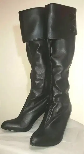 ESPERANZA 블랙 롱 부츠 하이힐